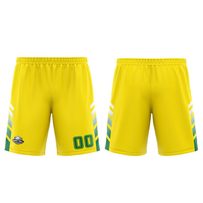 Benutzerdefinierter Gelb Grün Basketball Jersey Uniform Anzug gedruckt Ihr Logo Name Nummer