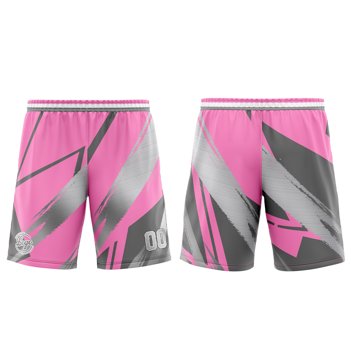 Benutzerdefinierter Rosa Grau Basketball Jersey Uniform Anzug gedruckt Ihr Logo Name Nummer
