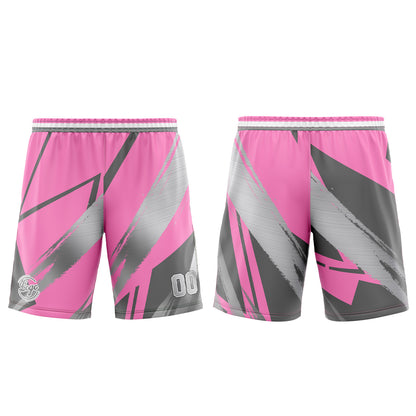 Benutzerdefinierter Rosa Grau Basketball Jersey Uniform Anzug gedruckt Ihr Logo Name Nummer