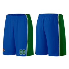 Individuelle Königs-Grün Basketball Jersey Shorts für Männer und Frauen Gestickter und gedruckter Name, Nummer und Logo