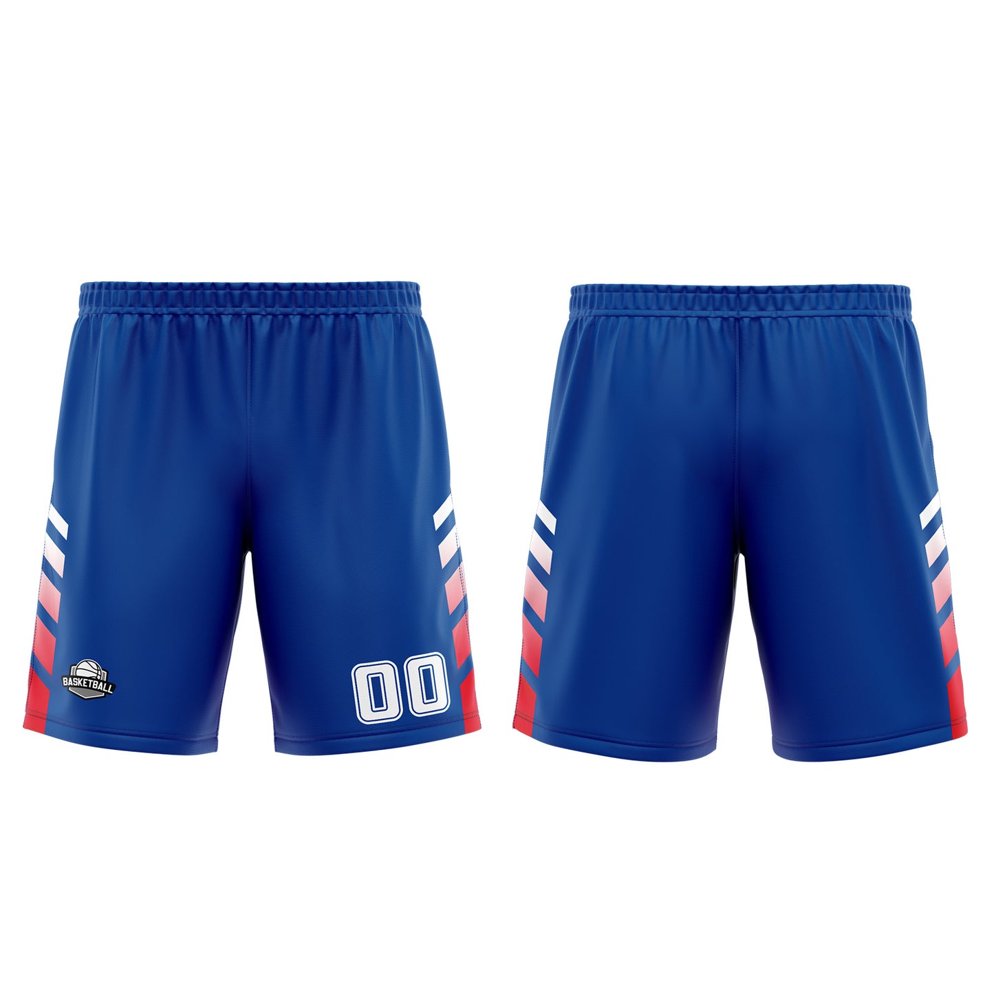 Benutzerdefinierter Blau Rot Basketball Jersey Uniform Anzug gedruckt Ihr Logo Name Nummer