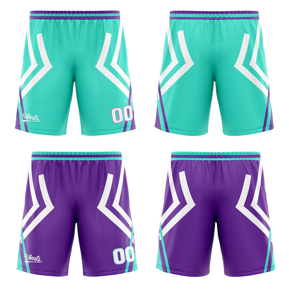 Benutzerdefinierte Cyan Lila Reversible Basketball Jersey Personalisierte Drucken Name Nummer Logo