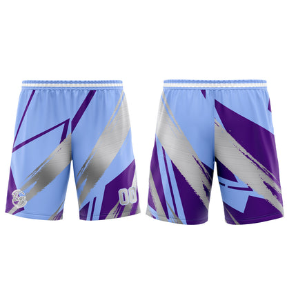 Benutzerdefinierter Blau Lila Grau Basketball Jersey Uniform Anzug gedruckt Ihr Logo Name Nummer