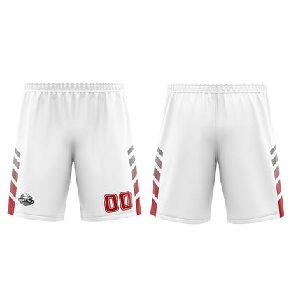 Benutzerdefinierter Weiß Rot Basketball Jersey Uniform Anzug gedruckt Ihr Logo Name Nummer