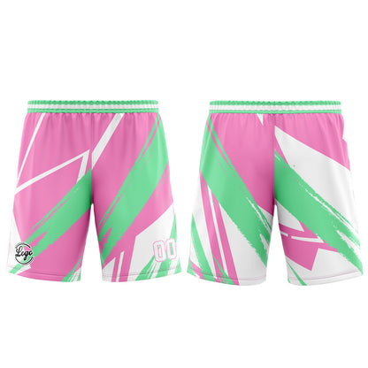 Benutzerdefinierter Rosa Grün Basketball Jersey Uniform Anzug gedruckt Ihr Logo Name Nummer