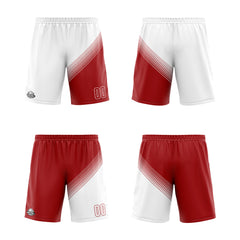 Benutzerdefinierte Weiß Rot Reversible Basketball Jersey Personalisierte Print Name Nummer Logo