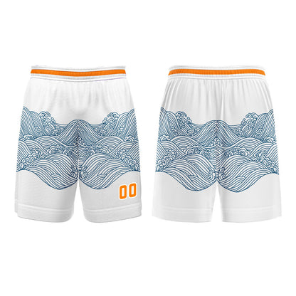 Benutzerdefinierter Blau Orange Basketball Jersey Uniform Anzug gedruckt Ihr Logo Name Nummer