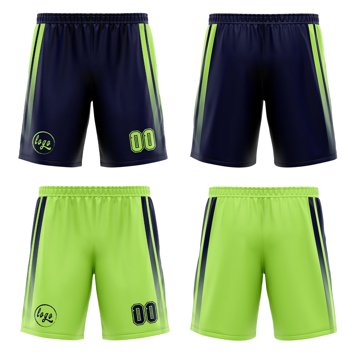 Benutzerdefinierte Marinegrün Reversible Basketball Jersey Personalisierte Drucken Name Nummer Logo