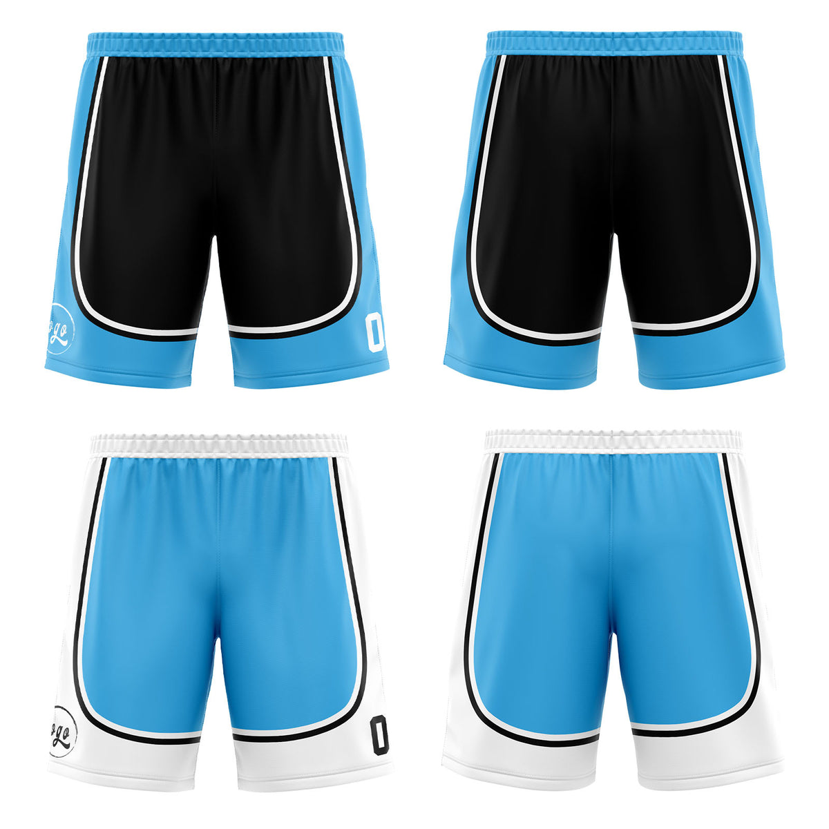 Benutzerdefinierte Schwarz Blau Reversible Basketball Jersey Personalisierte Print Name Nummer Logo