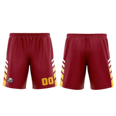 Benutzerdefinierter Rot Gelb Basketball Jersey Uniform Anzug gedruckt Ihr Logo Name Nummer