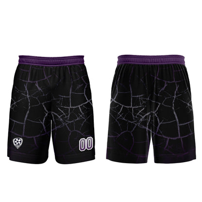 Benutzerdefinierte Schwarz  Tief Lila Trikots für Männer Frauen Personalisierte Fußball Uniformen für Erwachsene und Kind
