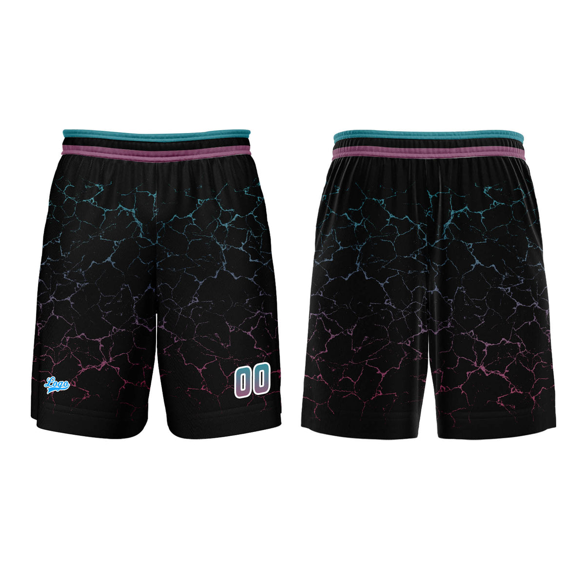 Benutzerdefinierter Blaues Pulver Basketball Jersey Uniform Anzug gedruckt Ihr Logo Name Nummer