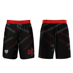 Benutzerdefinierte Schwarz Rot Fußball Trikots für Männer Frauen Personalisierte Fußball Uniformen für Erwachsene und Kind