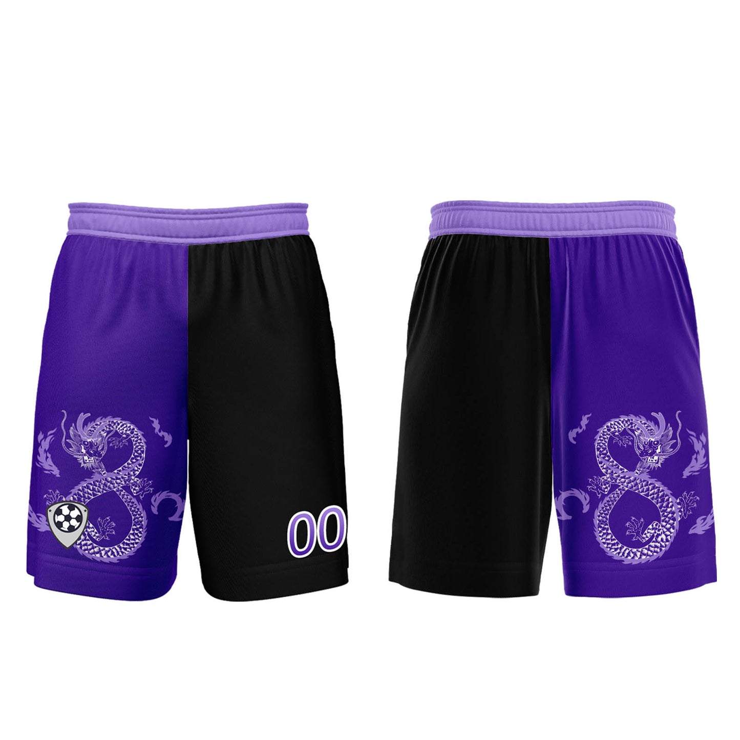 Benutzerdefinierte Lila Schwarz Trikots für Männer Frauen Personalisierte Fußball Uniformen für Erwachsene und Kind