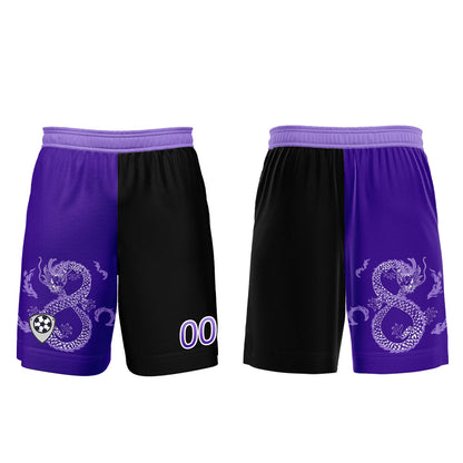 Benutzerdefinierte Lila Schwarz Trikots für Männer Frauen Personalisierte Fußball Uniformen für Erwachsene und Kind