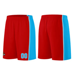 Individuelle Rot Königlich Basketball Jersey Shorts für Männer und Frauen Gestickter und gedruckter Name, Nummer und Logo