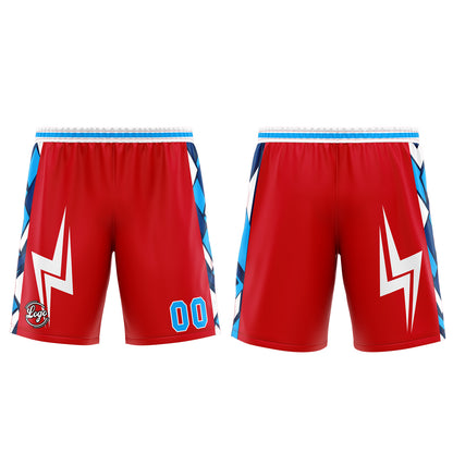 Benutzerdefinierter Rot Blau Basketball Jersey Uniform Anzug gedruckt Ihr Logo Name Nummer