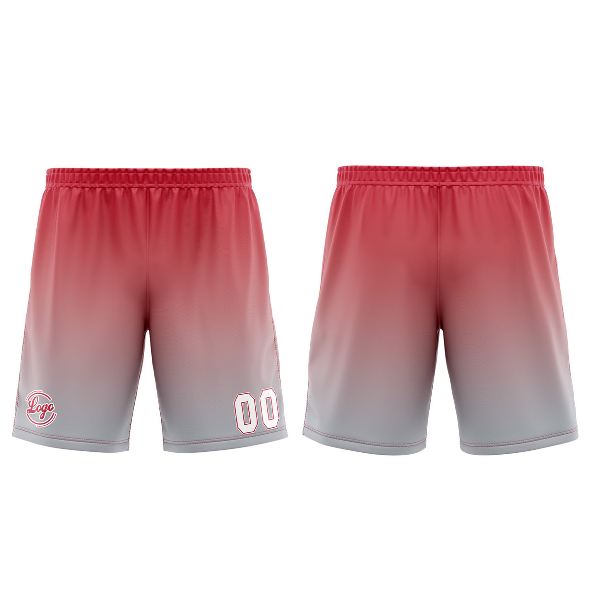 Benutzerdefinierter Grau Rot Basketball Jersey Uniform Anzug gedruckt Ihr Logo Name Nummer