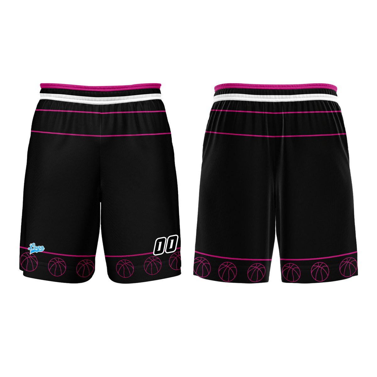Benutzerdefinierter Weiß Rose Basketball Jersey Uniform Anzug gedruckt Ihr Logo Name Nummer