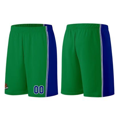 Individuelle Kelly Grün Königlich Basketball Jersey Shorts für Männer und Frauen Gestickter und gedruckter Name, Nummer und Logo