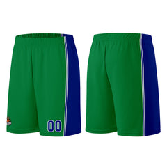 Individuelle Kelly Grün Königlich Basketball Jersey Shorts für Männer und Frauen Gestickter und gedruckter Name, Nummer und Logo