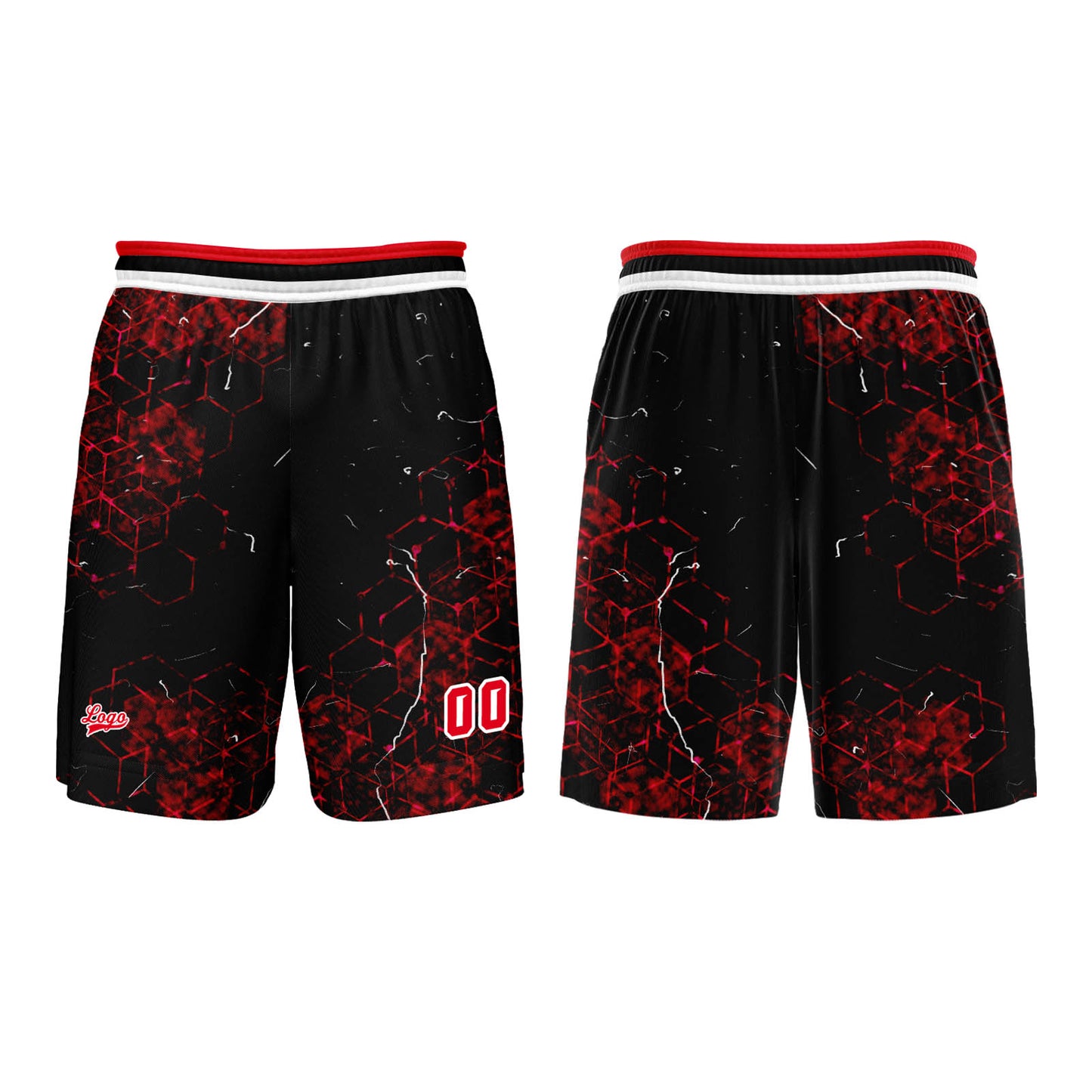 Benutzerdefinierter Rot Basketball Jersey Uniform Anzug gedruckt Ihr Logo Name Nummer