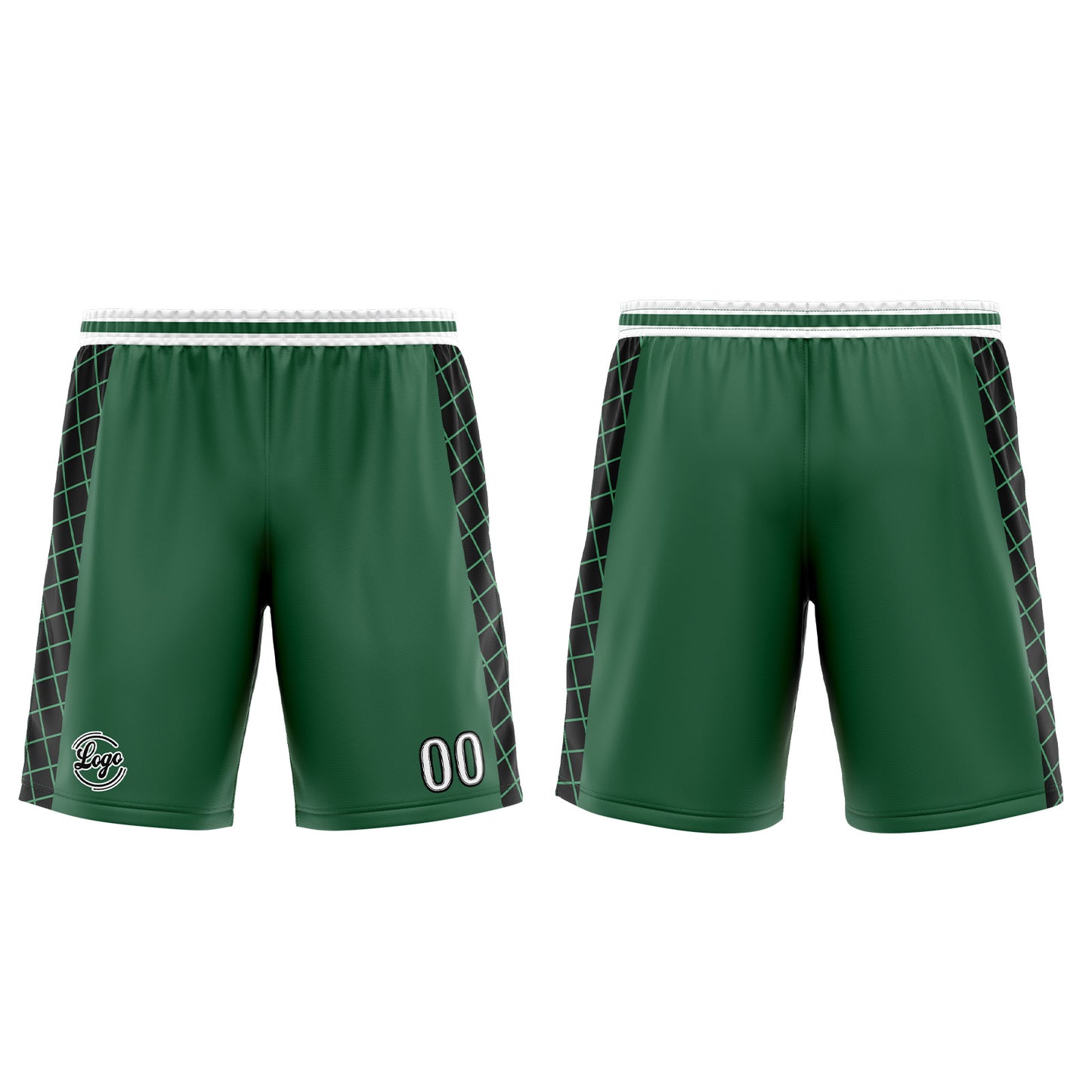 Benutzerdefinierter Grün Schwarz Basketball Jersey Uniform Anzug gedruckt Ihr Logo Name Nummer