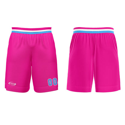 Benutzerdefinierter Rosa Weiß Blau Basketball Jersey Uniform Anzug gedruckt Ihr Logo Name Nummer