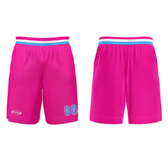 Benutzerdefinierter Rosa Weiß Blau Basketball Jersey Uniform Anzug gedruckt Ihr Logo Name Nummer