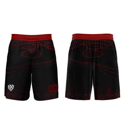 Benutzerdefinierte Schwarz Rot Trikots für Männer Frauen Personalisierte Fußball Uniformen für Erwachsene und Kind