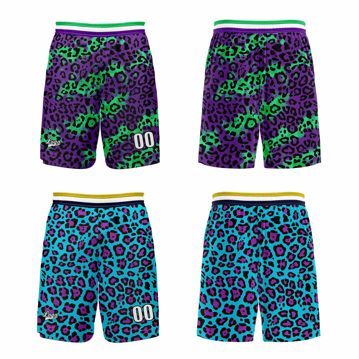 Benutzerdefinierte Lila Aqua Reversible Basketball Jersey Personalisierte Print Name Nummer Logo