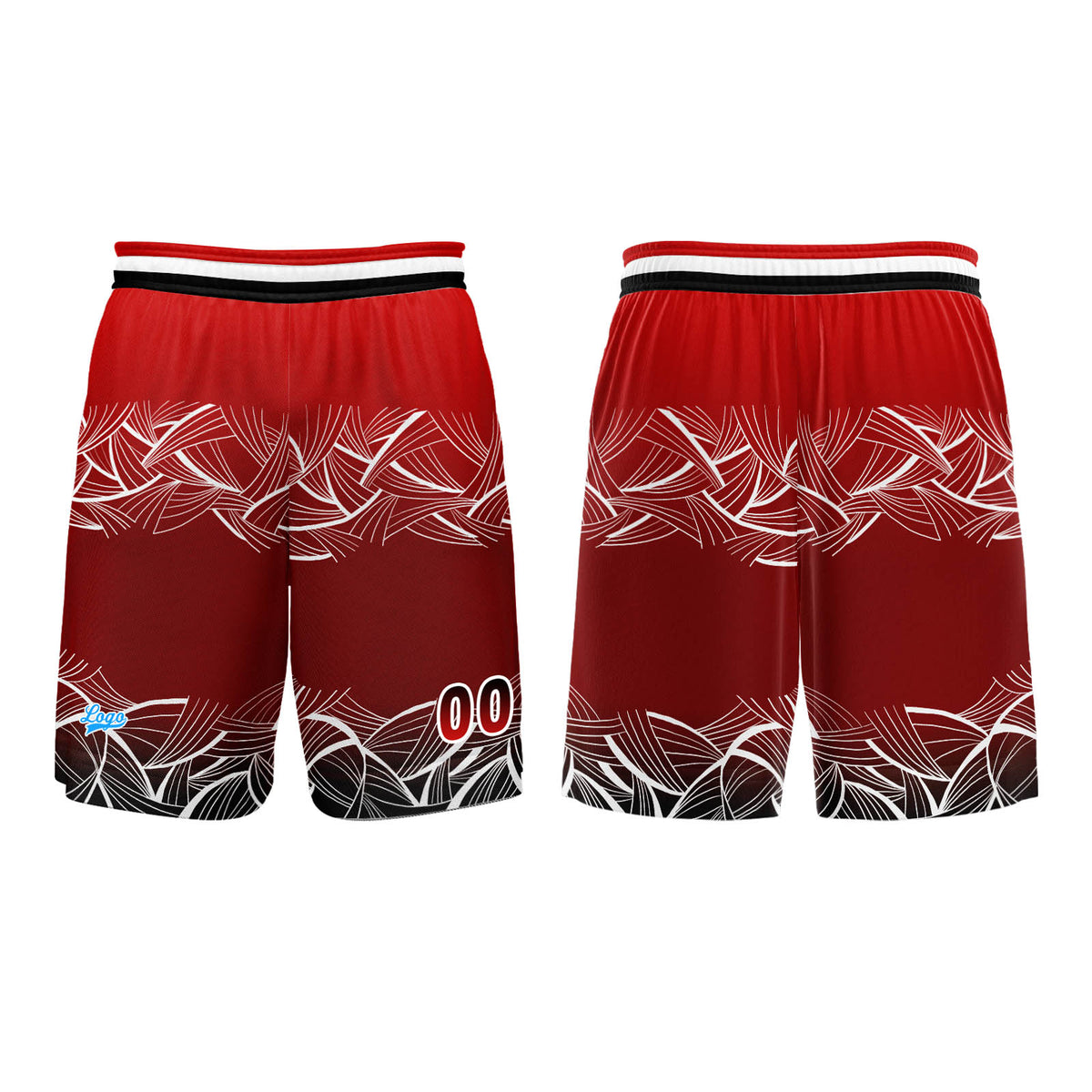 Benutzerdefinierter Rot Basketball Jersey Uniform Anzug gedruckt Ihr Logo Name Nummer