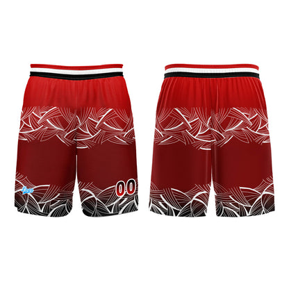 Benutzerdefinierter Rot Basketball Jersey Uniform Anzug gedruckt Ihr Logo Name Nummer