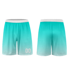 Benutzerdefinierte Minz Blau Weiß Trikots für Männer Frauen Personalisierte Fußball Uniformen für Erwachsene und Kind