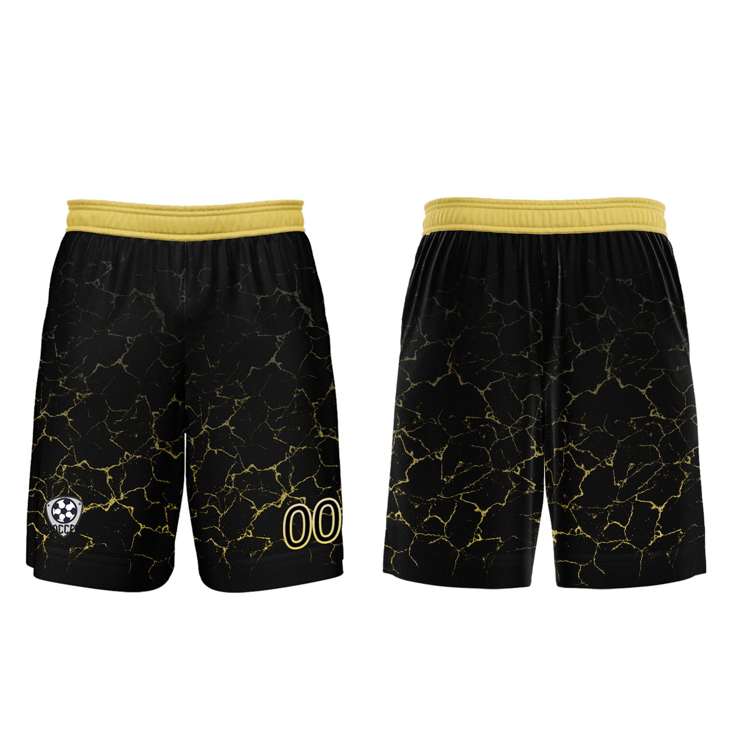 Benutzerdefinierte Schwarz Gelb Trikots für Männer Frauen Personalisierte Fußball Uniformen für Erwachsene und Kind