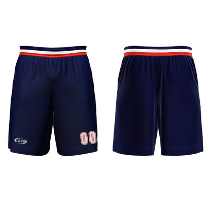 Benutzerdefinierter Blau Weiß Orange Basketball Jersey Uniform Anzug gedruckt Ihr Logo Name Nummer