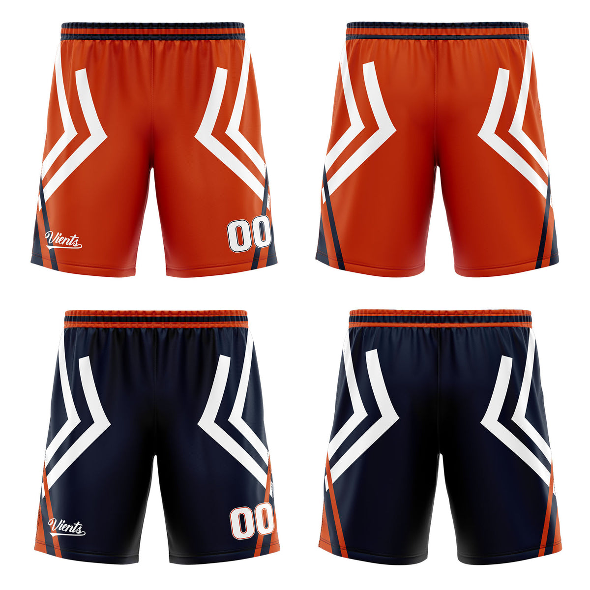 Benutzerdefinierte Orange Marine Reversible Basketball Jersey Personalisierte Drucken Name Nummer Logo