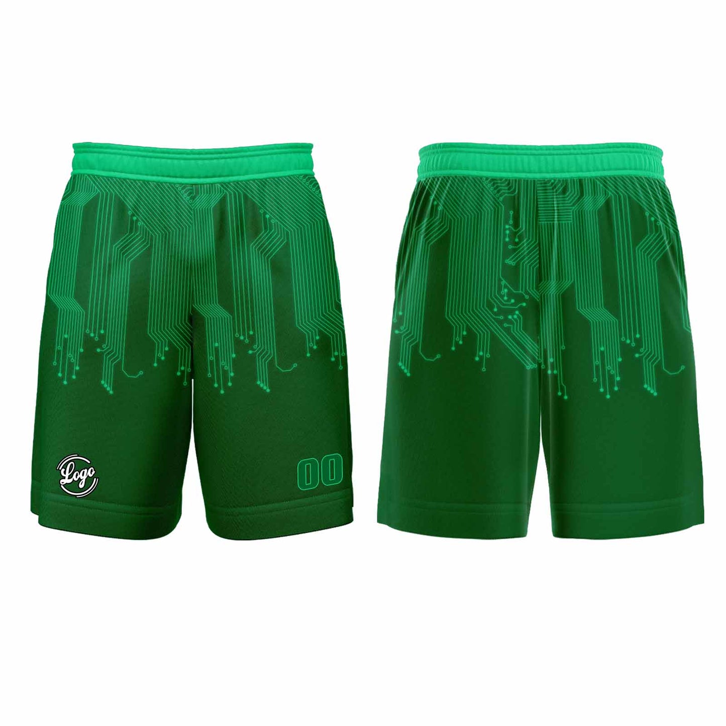 Kundenspezifisches Hellgrün Basketball Fußball Schießen langes T-Shirt für Erwachsene und Kinder