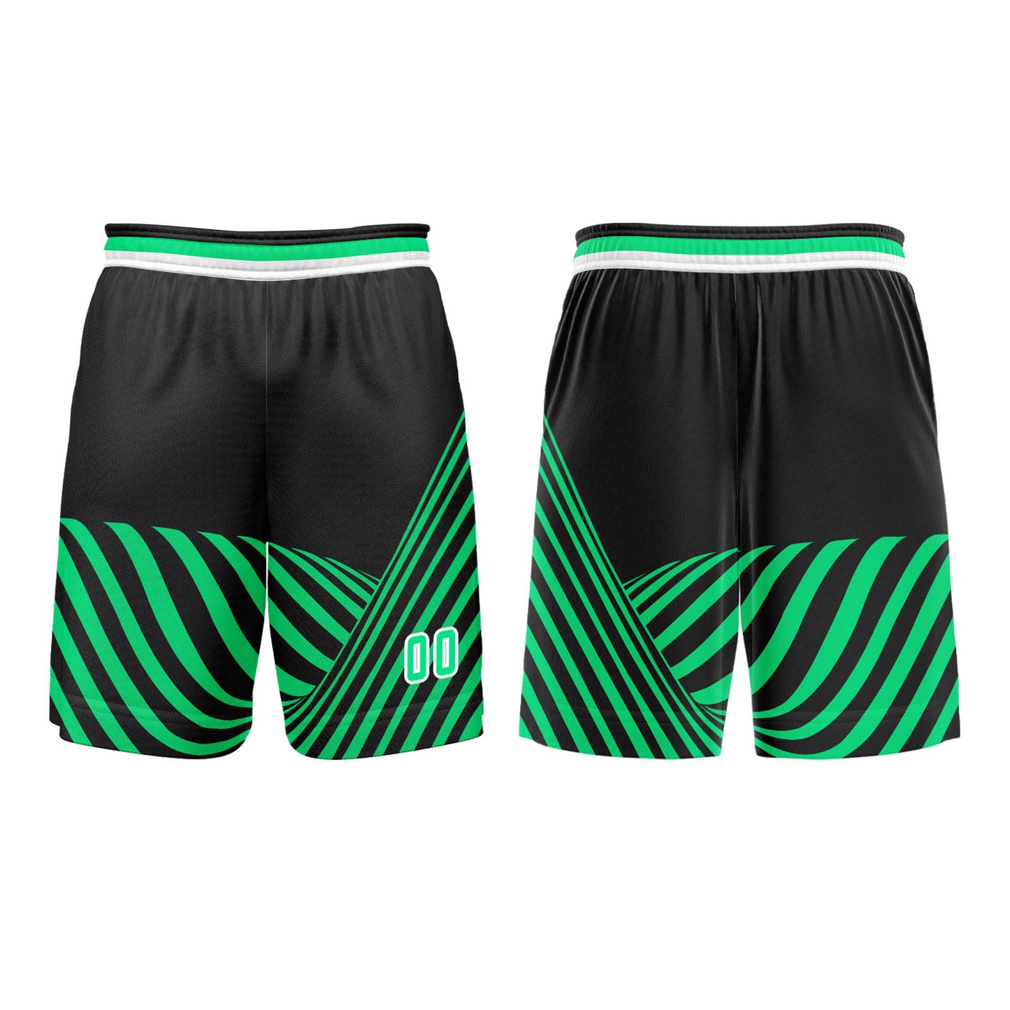 Benutzerdefinierter Grün Basketball Jersey Uniform Anzug gedruckt Ihr Logo Name Nummer