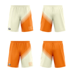 Benutzerdefinierte Creme Orange Reversible Basketball Jersey Personalisierte Print Name Nummer Logo