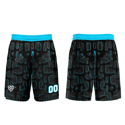 Benutzerdefinierte Schwarz Blau Cyan Fußball Trikots für Männer Frauen Personalisierte Fußball Uniformen für Erwachsene und Kind