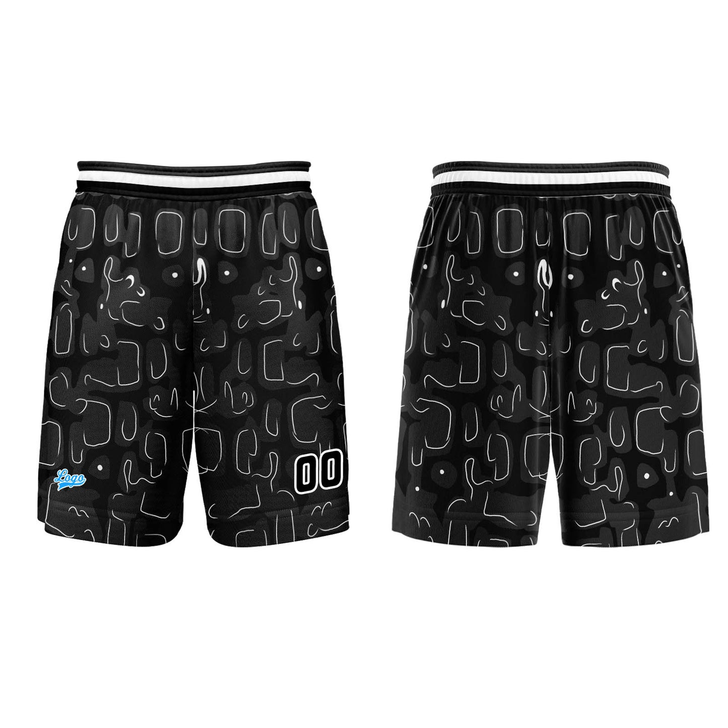 Benutzerdefinierter Schwarz  Basketball Jersey Uniform Anzug gedruckt Ihr Logo Name Nummer