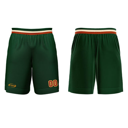 Benutzerdefinierter Grün Hellbraun Rot Gelb Basketball Jersey Uniform Anzug gedruckt Ihr Logo Name Nummer