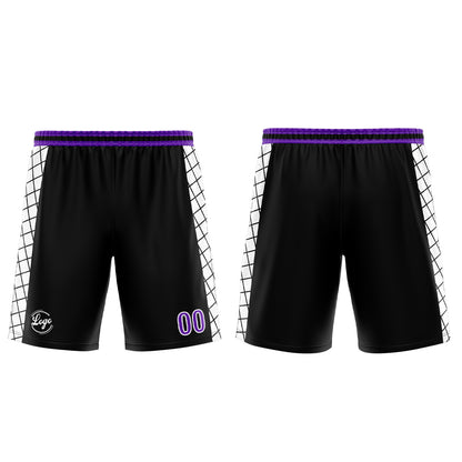 Benutzerdefinierter Schwarz Lila Basketball Jersey Uniform Anzug gedruckt Ihr Logo Name Nummer