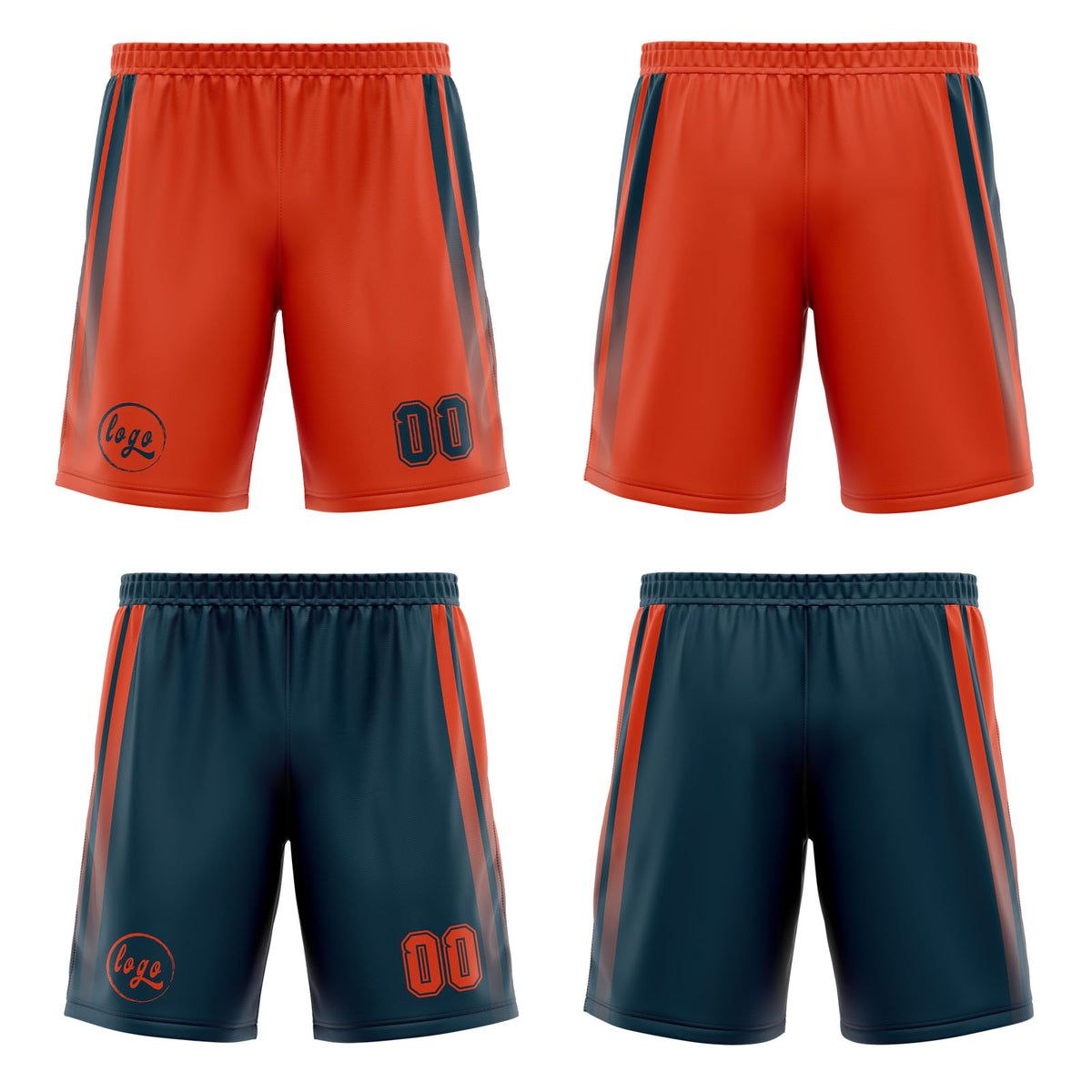Benutzerdefinierte Langweilig Grün Orange Reversible Basketball Jersey Personalisierte Drucken Name Nummer Logo