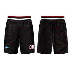 Benutzerdefinierter Schwarz Rot Basketball Jersey Uniform Anzug gedruckt Ihr Logo Name Nummer