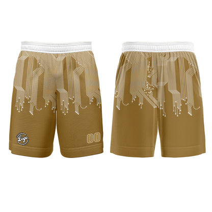 Kundenspezifisches Gold Weiß Basketball Fußball Schießen langes T-Shirt für Erwachsene und Kinder