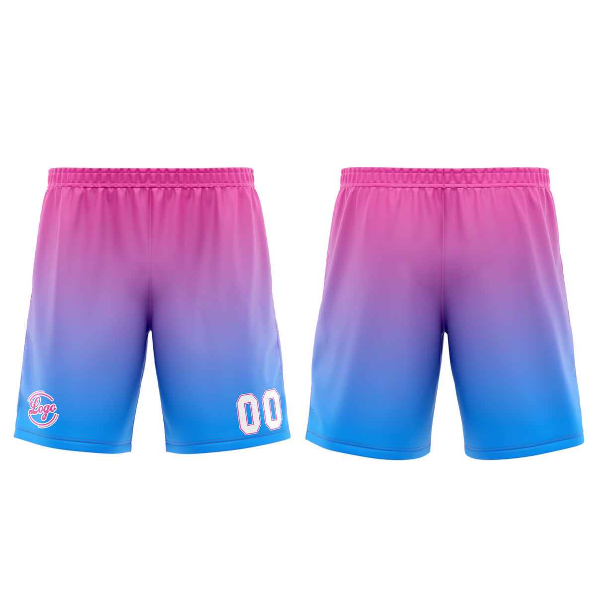 Benutzerdefinierter Blau Rosa Basketball Jersey Uniform Anzug gedruckt Ihr Logo Name Nummer