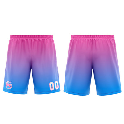 Benutzerdefinierter Blau Rosa Basketball Jersey Uniform Anzug gedruckt Ihr Logo Name Nummer
