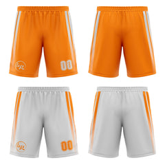 Benutzerdefinierte Orange Grau Reversible Basketball Jersey Personalisierte Drucken Name Nummer Logo